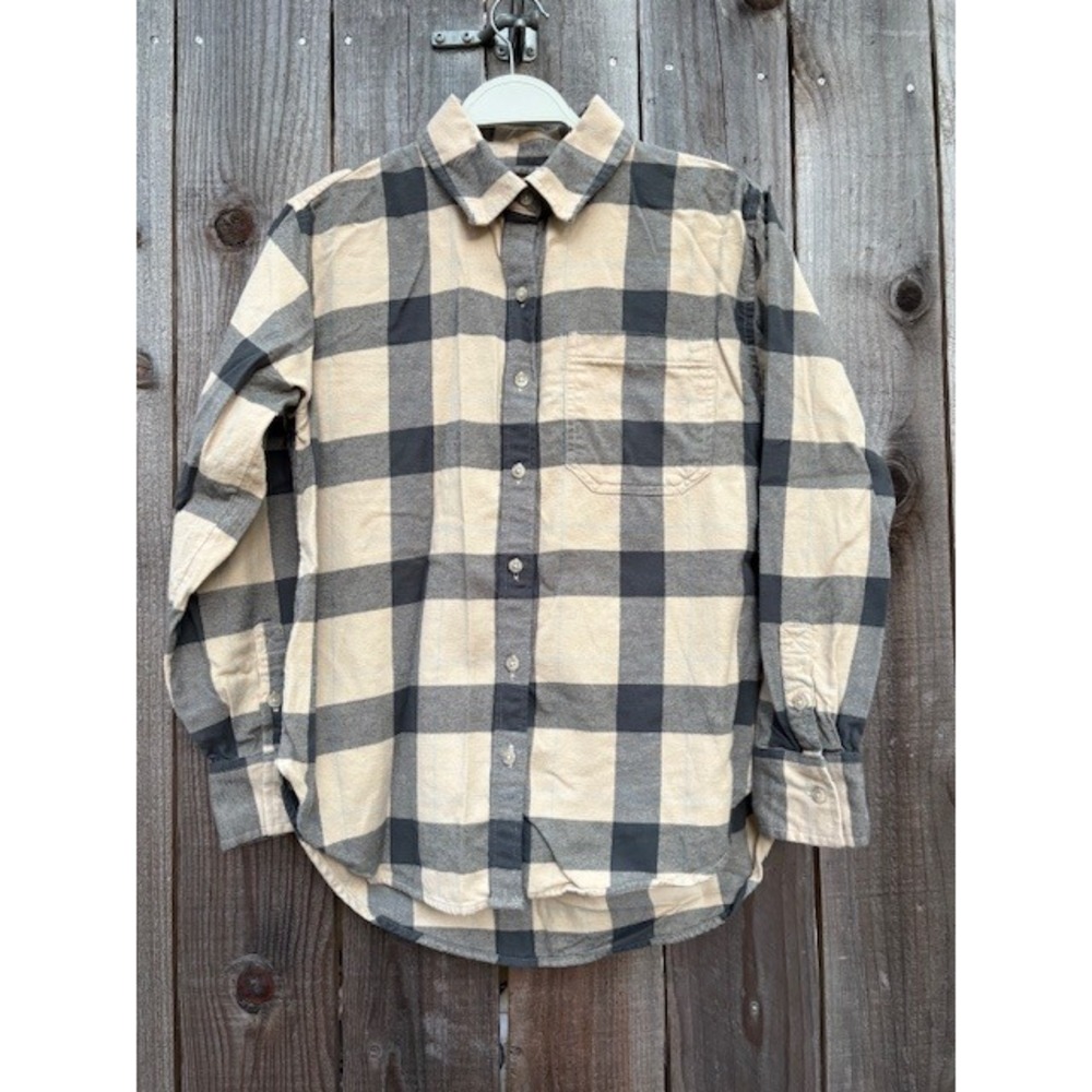 American Eagle Womens Flannel Shirt XXS Plaid Button Down Long Sleeve
